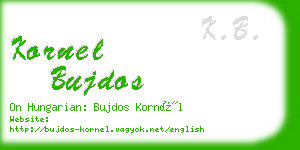 kornel bujdos business card